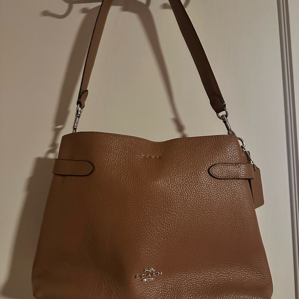 Coach Tan Leather Shoulder Bag